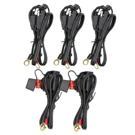 iMESTOU - Paquete de 5 Cables SAE a O Ring para batería, desconexión rápida, 10 A, Fusible para vehículos de 12 V-24 V