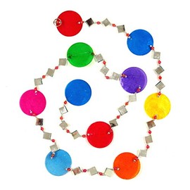 GURU SHOP Colourful shell necklace, sun catcher, 140 cm, rainbow, multicoloured, dream catcher, mobile