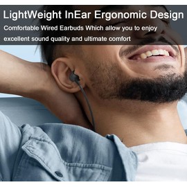 3 Packs Wired Earbuds in-Ear Headphone Noise Isolating Ear Buds Wired Earbuds Headphones,Earphones with Heavy Bass Stereo Noise Blocking