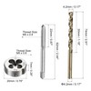 sourcing map Tap and Die and Drill Bit Set, M5