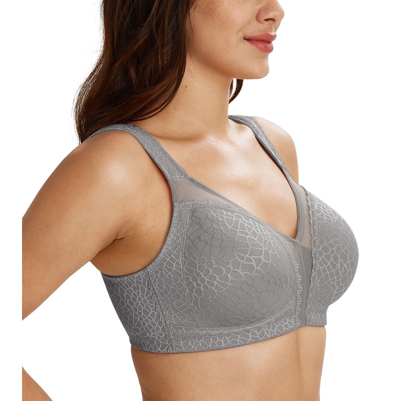 Lemorosy Women's Comfort Full Cup Unpadded Without Underwire Classic Bra,
