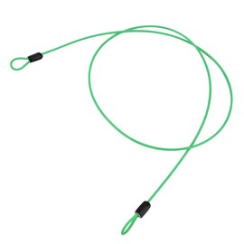 Cerradura de Cable de 39 Pulgadas de 2 mm, Con Revestimiento de Vinilo de Acero, Flexible, Cuerda de Alambre de Doble Bucle (Verde)