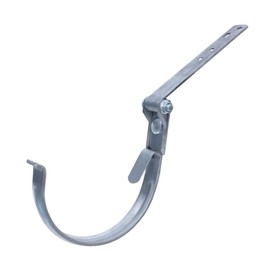 DAPRONA Gutter Iron Adjustable, Gutter Holder Silver RG 333 for Gutter Half Round, Adjustable in Height and Tilt, High Corrosion Protection