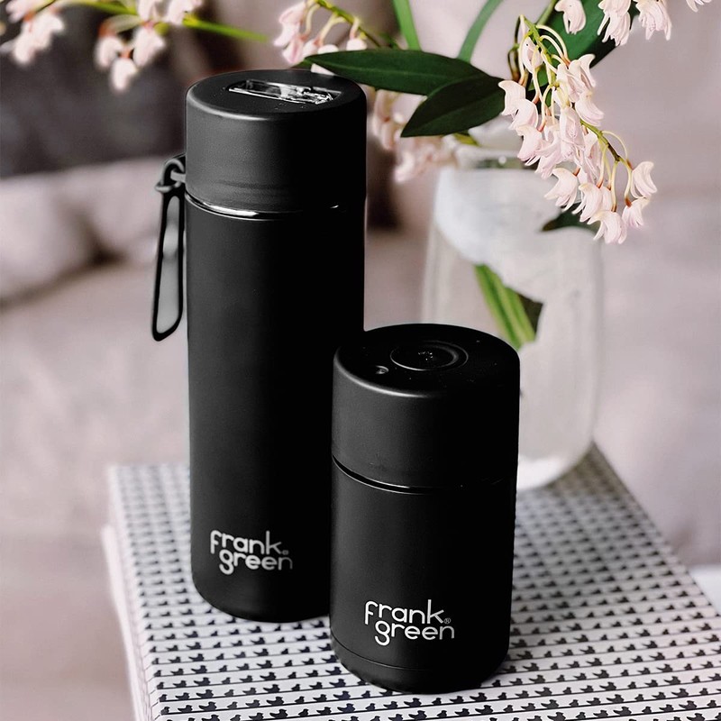 frank green Ceramic Reusable Bottle with Straw Lid, 20oz/595ml Capacity