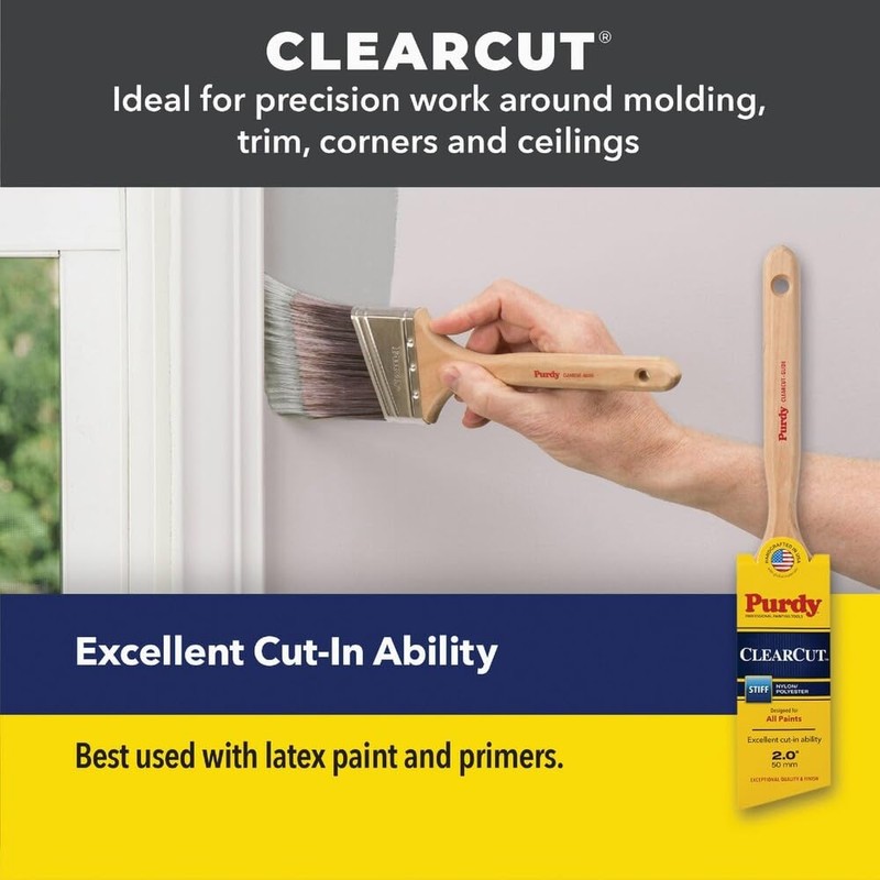 Purdy 3" Angle Sash Firm, Nylon/Polyester Bristle, Paint Brush, Hardwood