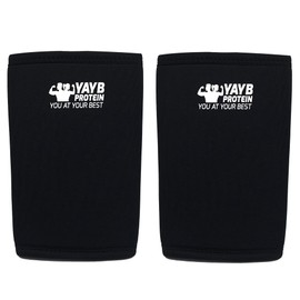YAYB Protein 7mm Power Elbow Sleeves (Pair)-Powerlifting, Strongman, Weight Lifting,Bodybuilding Single Seam Reinforced Stitching For Best Compression/longevity-Next Gen Neoprene-Support (XL)