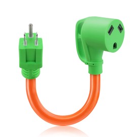 Flameweld Generator Adapter Cord - NEMA TT-30P Male to 14-50R Female Power Dogbone with Handle, 30 Amp to 50 Amp Up to 7500W STW 10/3 AWG RV Generator Adapter Cord, UL