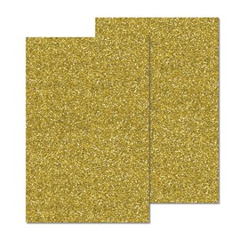 Eszeoee 2 Pack 8'' x 12'' Glitter Gold Acrylic Sheet, 3mm Thick Acrylic Plexiglass Boards for Laser Cutting and DIY Craft Projects