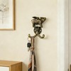 KxrTpx Antique Brass Coat Hooks, Decorative Brass Door Hooks and