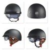 Motorcycle Half Helmet with Retractable Inner Sun Shade Quick Release