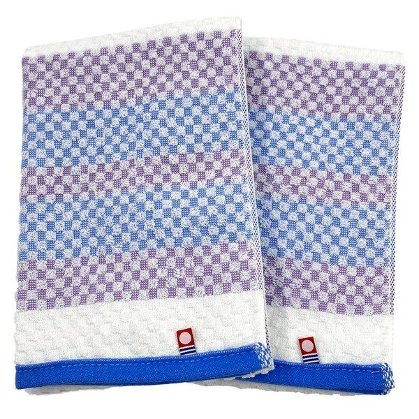 Imabari Pookley Polka Dot Pattern Face Towel, Purple, 12.6 x