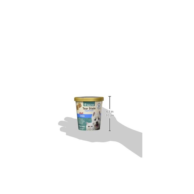 NaturVet 79903693 Tear Stain Plus Lutein 70 Count Soft Chew