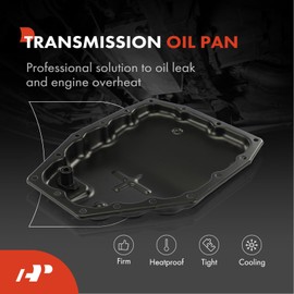 A-Premium Transmission Oil Pan with Drain Plug Compatible with Nissan Versa 2013-2017, Versa Note 2014-2017, 1.6L, Replaces 313903MX0A