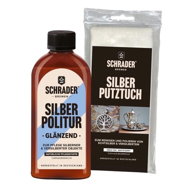 Schrader Silver Care Set – Silver Polishing Agent and Silver