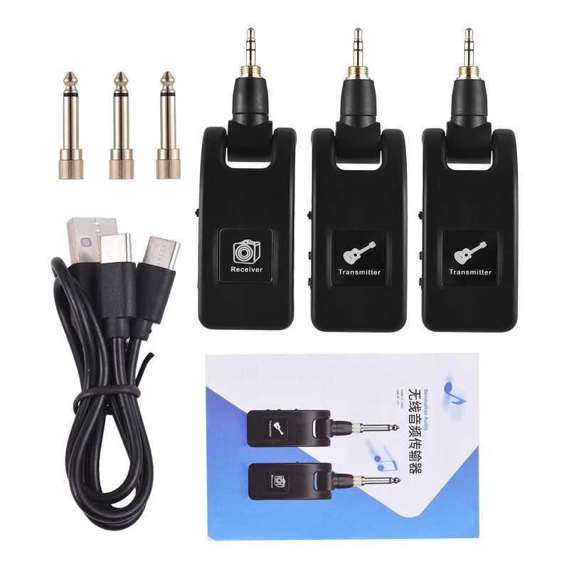summina 2.4G Wireless Guitar System Rechargeable Portable Transmitter Receiver Set