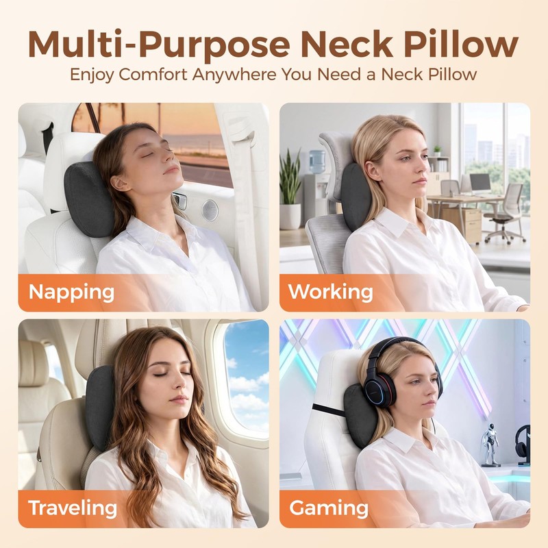 BEBAS Car Headrest Pillow, Comfy Car Neck Pillow for Driving