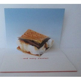 AVANTI S'MORE DOGS POP UP BIRTHDAY GREETING CARD New w/ Envelope CF14