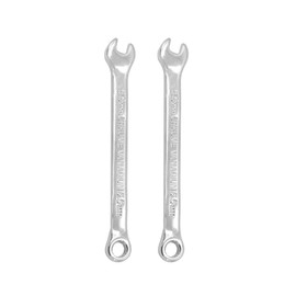 XINFEIBEI 5.5mm Metric Combination Wrench Set, 12-Point Box End Spanner Tools for Automotive and Home Repair, 2-Pack