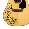 DesignDivil Black Flower Guitar Bass Sticker Decal