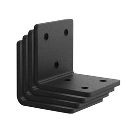 Andorm 4 Pack Heavy Duty Corner Angle Brackets for Outdoor Framing 3-1/2" x 3-1/2" 90 Degree Thickness 6.5mm(1/4"), L Bracket for Wood 4X4