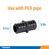(Pack of 10) Topaipe 3/4 Inch PEX Poly Crimp Coupling,