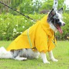 Waterproof Dog Rain Jacket, Hulaiyaa Rain Jacket with Reflective Stripes,