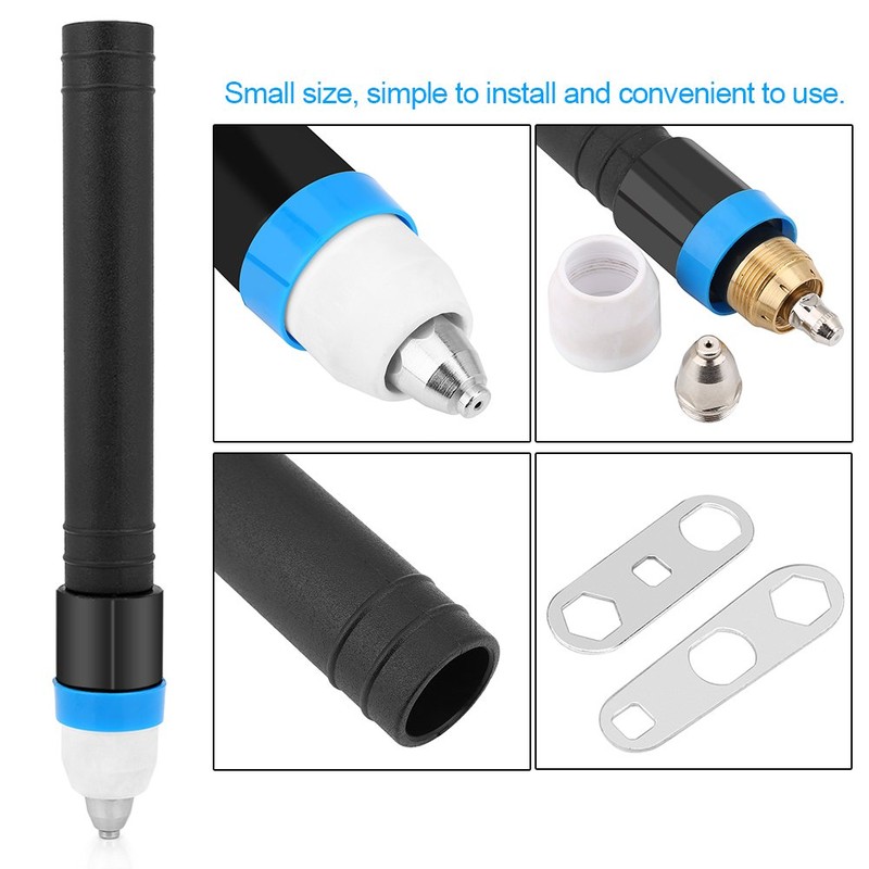 P80 Plasma Cutting Machine Straight Handle Torch Head Body—[Black]