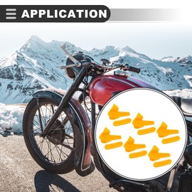 Motoforti Universal Rim Tire Protector, Nylon Plastic, Yellow, 6 Pcs