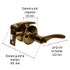 Hermex Basic CEMA-2BB Cerradura Basic manija, cil metal, baño, latón
