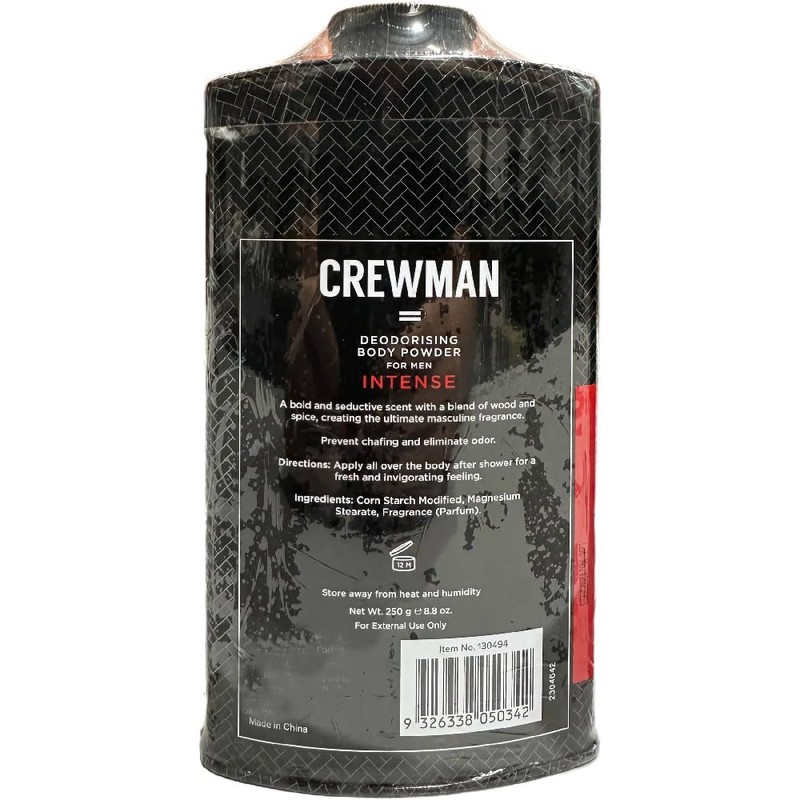 Crewman Mens Intense Talc Free Body Powder 250g Value Pack