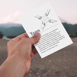 BIROYAL Set of 12 Team Cards A6, Small Gifts for Colleagues Christmas, Team Gift, Employee Gift, Thank You, Farewell Cards Office & Work without Envelopes (Jigsaw)