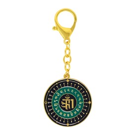 YISHUI Fengshui Feng Shui Anti-Evil Eye Protection Anti-jealousy Anti-hostility Amulet Keychain, green