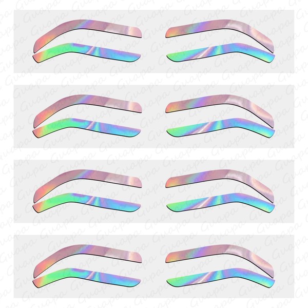 Guapa Airbrush Eyebrow Shaping Stickers, Rainbow Eyebrow Dyeing Tape Stencils