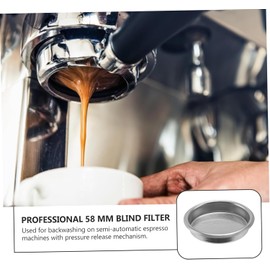2 PCS Stainless Steel Backflush Insert Basket for Espresso Machines - Blind Filter Cleaning Disc for Breville Gaggia and Other (51MM)