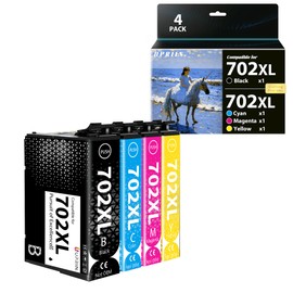 UPRIIN Compatible for 702XL Ink Cartridges Remanufactured Replacement for Epson 702XL T702 XL Ink Cartridge Compatible for Workforce Pro WF-3720 WF-3730 WF-3733