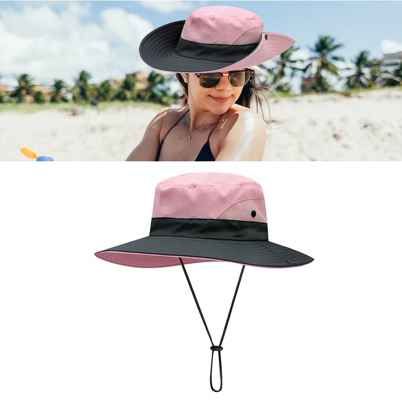 Sun Protection Hat for Women Adjustable Rope Band Quick Drying