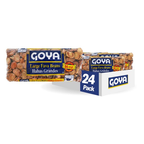 Goya Foods Large Fava Beans, Dry, 16 Ounce (Pack of 24)