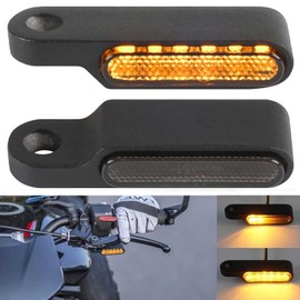 evermotor Pack of 2 12 V Mini 6 LED Universal Running Light Motorcycle LED Indicator, Aluminium Alloy in Investment Casting, IP67 Waterproof, E24, E-Approved