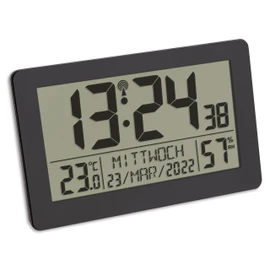 TFA Dostmann 60.2557.01 Digital Radio Controlled Clock with Room Climate and Backlight