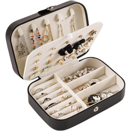VivoGlow Travel Jewellery Box, Jewellery Organiser, Women's Travel Accessories(Black)