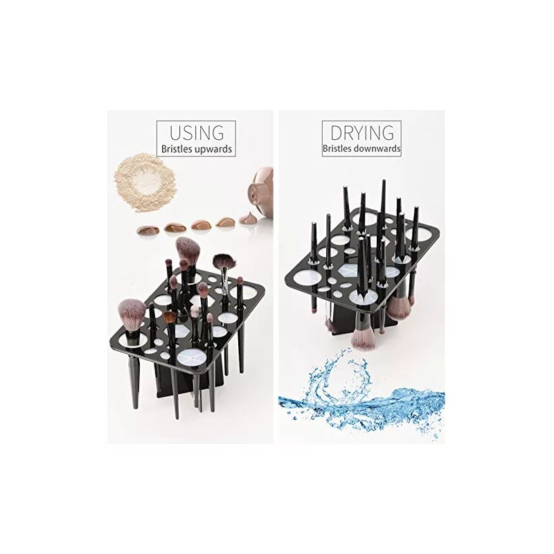 Luckyiren Estante De Secado De Brochas De Maquillaje, Secado
