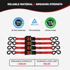 Retractable Ratchet Straps(4PK 1.0INX12FT) - 1,500lb Break Strength, Ratchet Strap