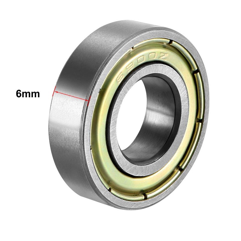 sourcing map Deep Groove Ball Bearing Double Shield 10mm x