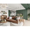 Dimoon 78.7''x17.7'' Green Peel and Stick Wallpaper Contact Paper Modern