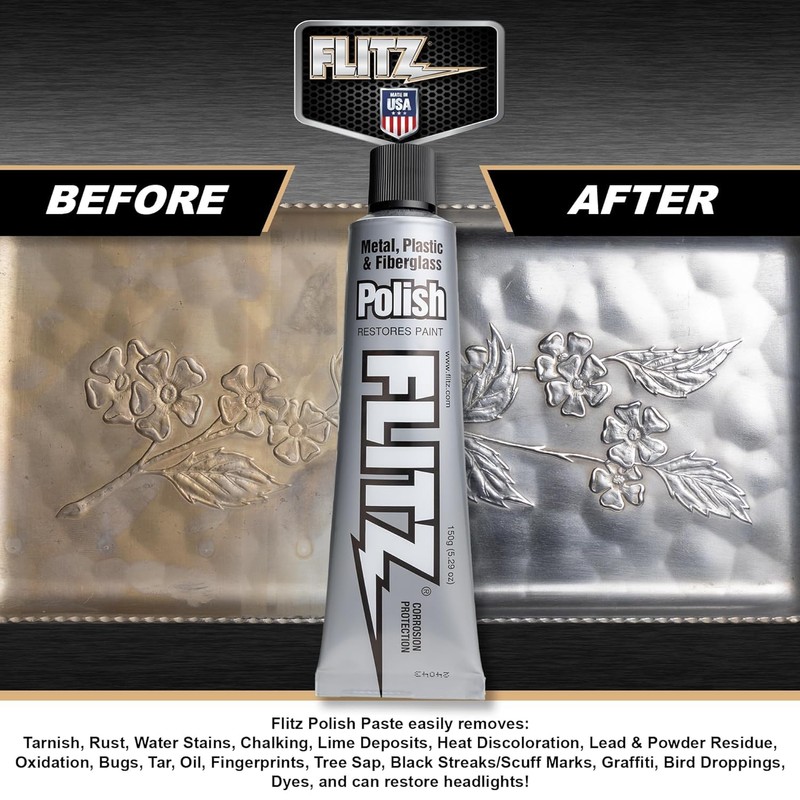 Flitz Multi-Purpose Metal Polish Paste - 5.29oz Tube of USA-Made