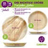 GoBeTree 24 Palm Leaf Plates, Palm Leaf Tableware Like Bamboo