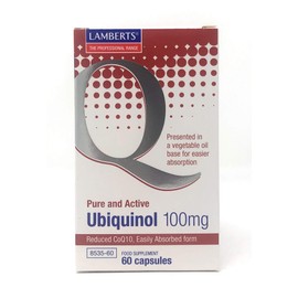 Lamberts Ubiquinol 100mg - 60 Capsules - Active Form of CoQ10