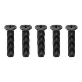 SG Store Pack of 5 M6 x 25 mm Drill Chuck Shank Adapter Screws Made of Carbon Steel Mounting Screws Left Thread for UNF Drill Chuck Shaft Adapter, Black