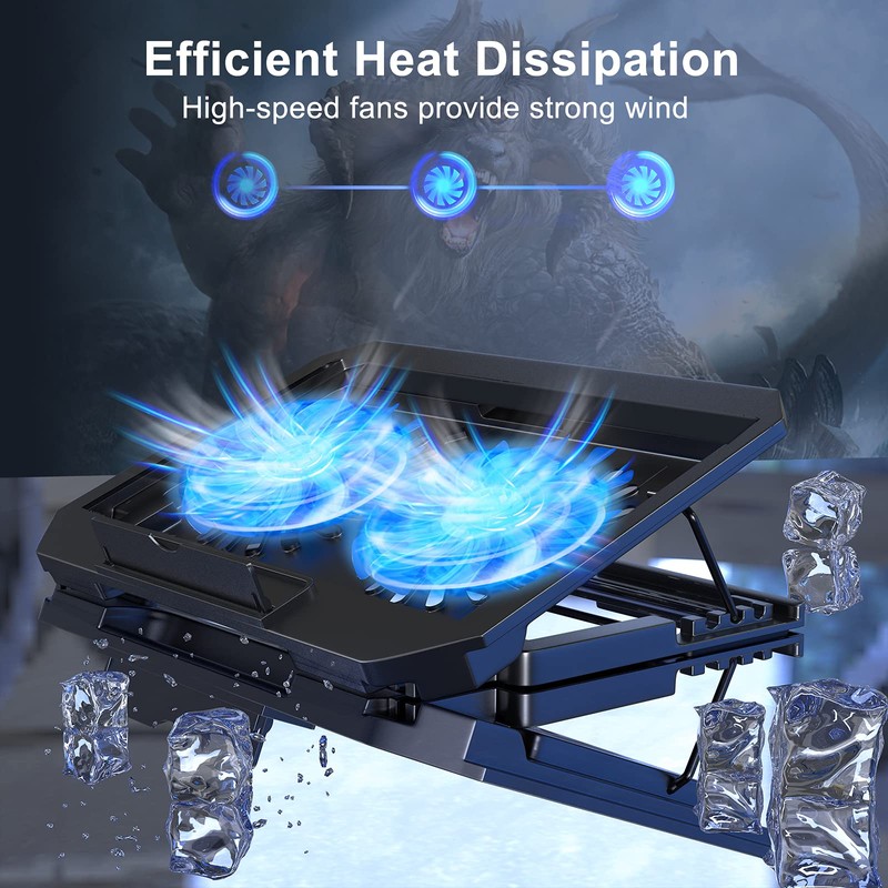 Laptop Cooling Pad Cooling Pad with 2 Cooling Fans, 4
