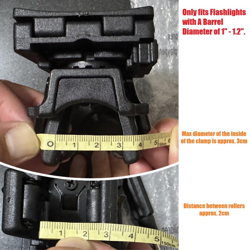 TACNEX Quick Release Flashlight Holder w/MOLLE Vest Clip Tactical Torch